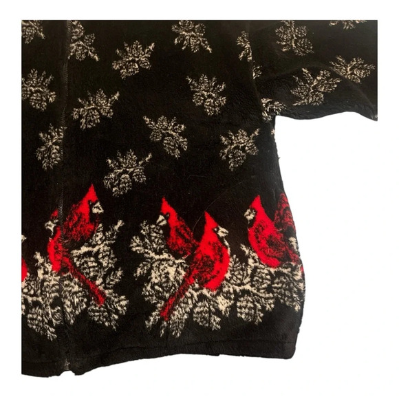 Vintage Zip Fleece with Red Birds and Snow ❄️.  Size XL, Beautiful Cozy … - Picture 9 of 11